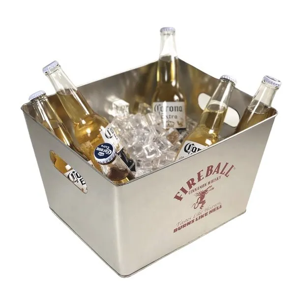 গ্যালভানাইজড ধাতব বরফ বালতি