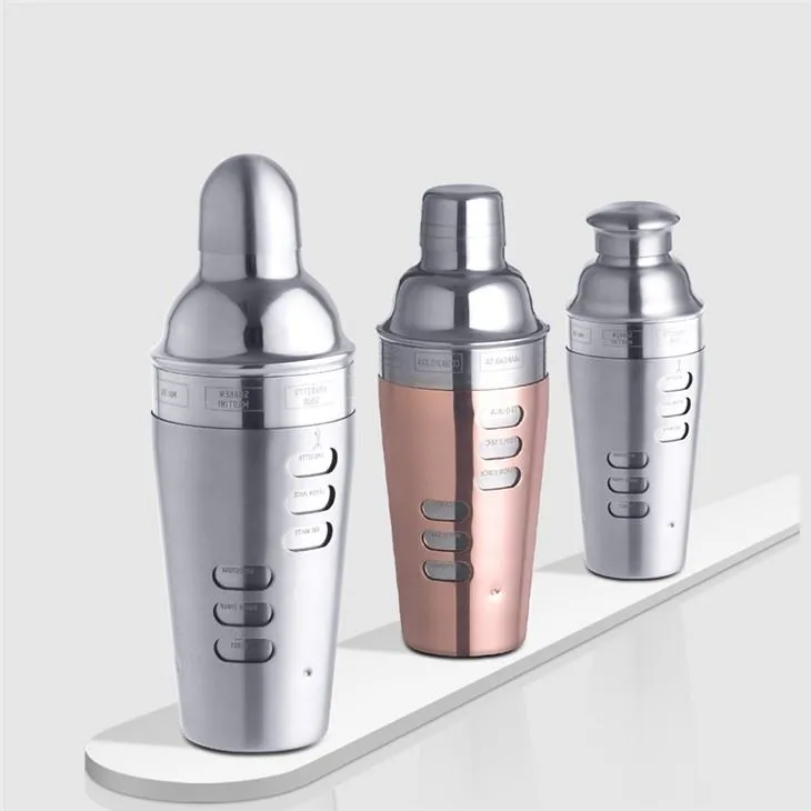 পাশে রেসিপি সহ মার্টিনি মেটাল শেকার